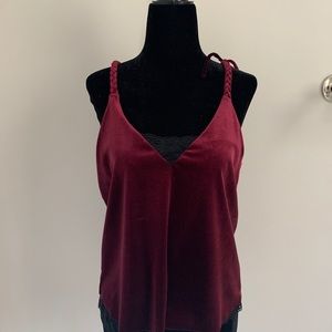 Burgundy Velvet Camisole